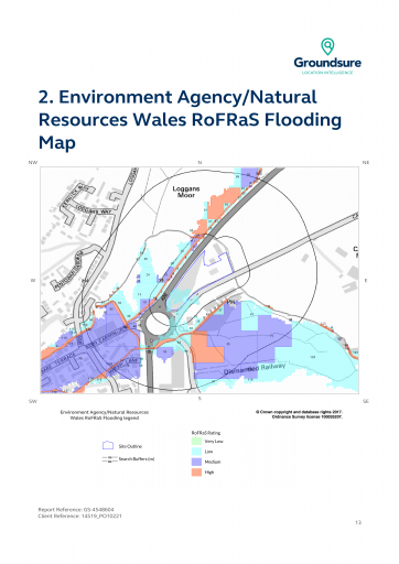 Environment Agency/Natural  Resources Wales RoFRaS Flooding  Map